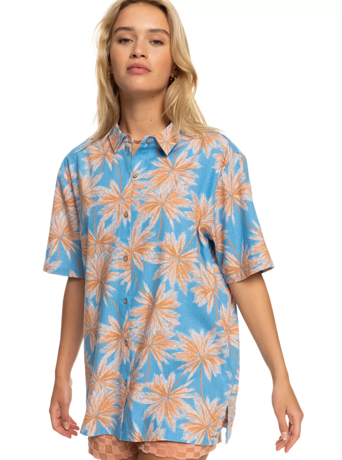 Another Sun - Kurzarm-Hawaiihemd Fur Frauen>Roxy Online