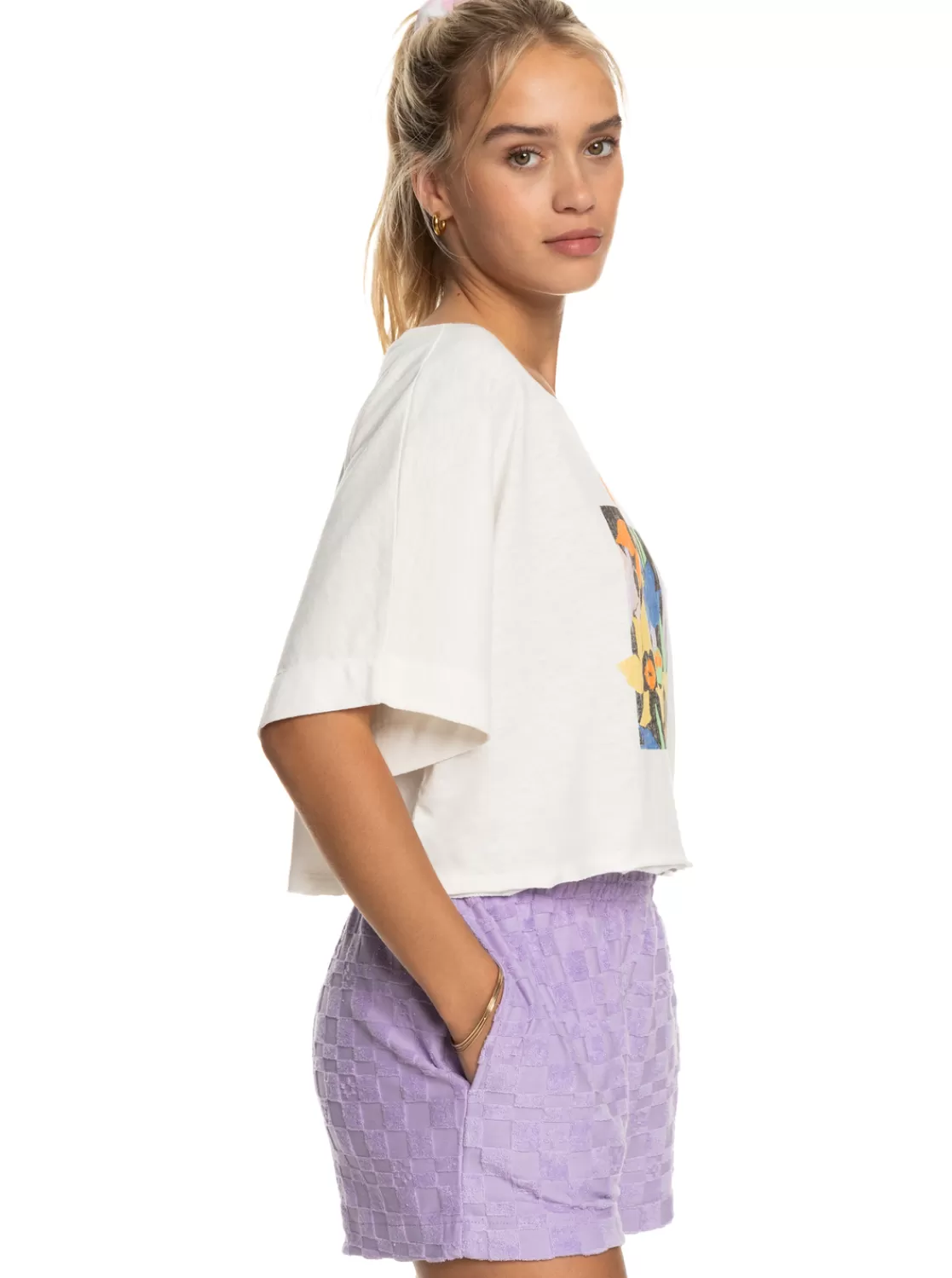 Tiki And Surf - Oversize Crop-T-Shirt Fur Frauen>Roxy Outlet