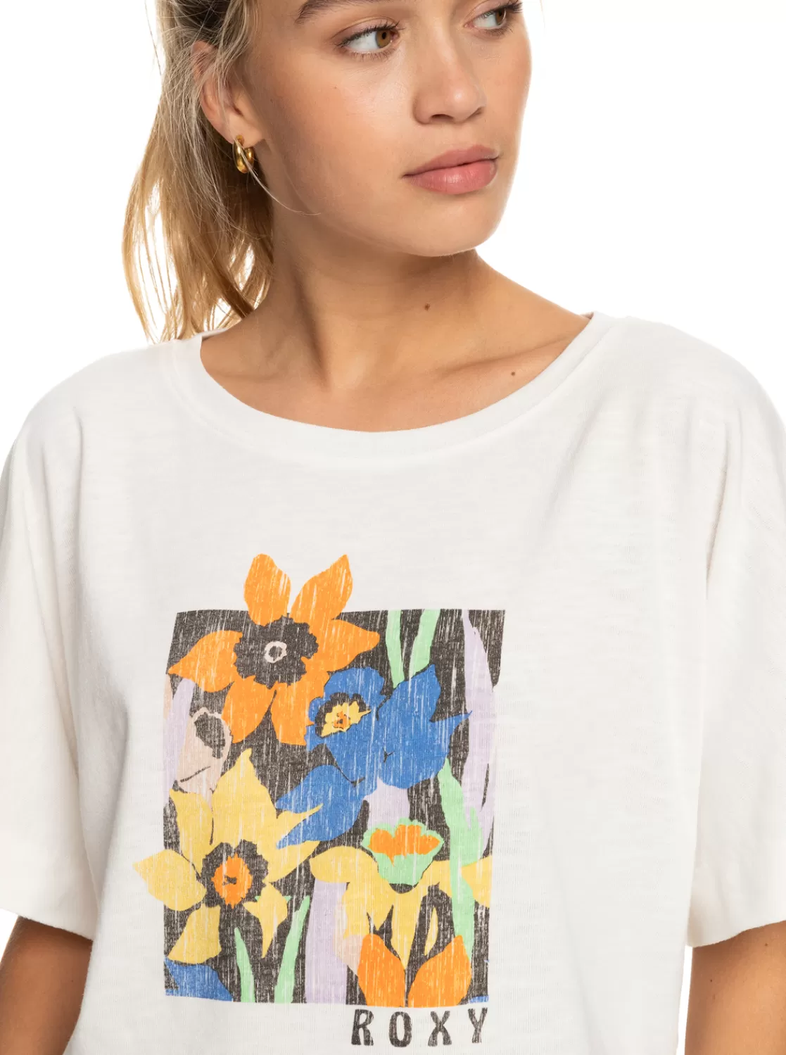 Tiki And Surf - Oversize Crop-T-Shirt Fur Frauen>Roxy Outlet